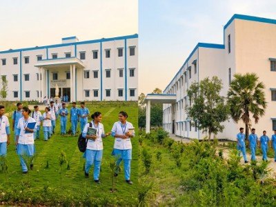 Nursing students at campus orientation — Salboni Institute of Nursing, Paschim Medinipur